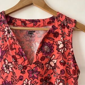 Land’s End | shift floral coral mink dress